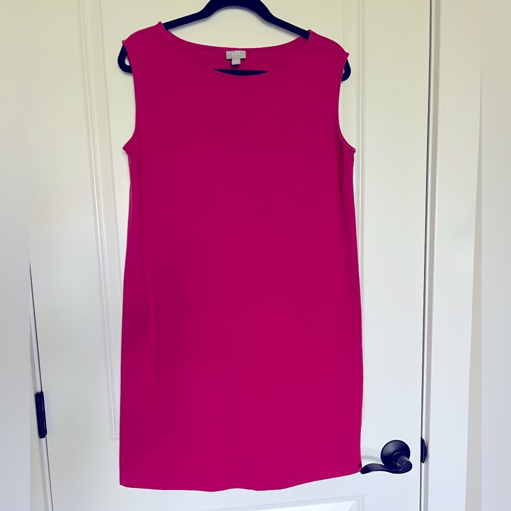 J. JILL Knit Shift Dress Deep Pink SZ M